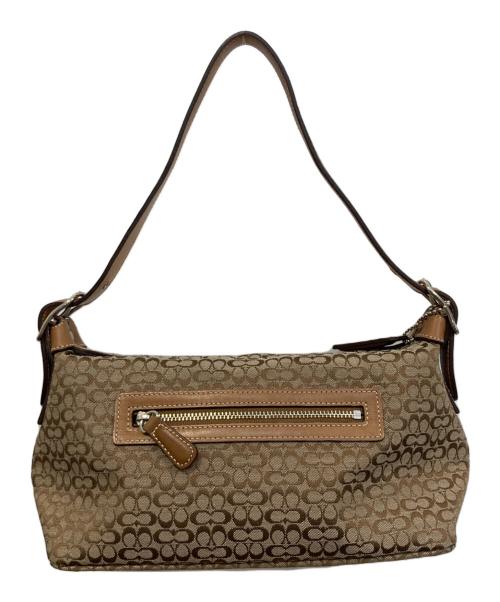 COACH（コーチ）COACH (コーチ) シグネチャーミニホーボーバッグ ベージュの古着・服飾アイテム