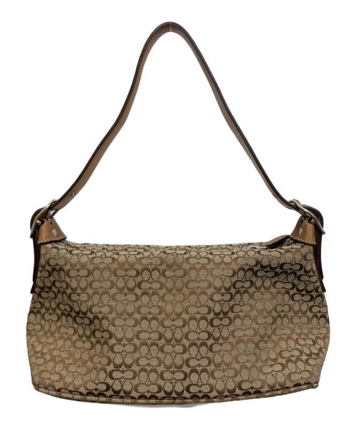 COACH（コーチ）COACH (コーチ) シグネチャーミニホーボーバッグ ベージュの古着・服飾アイテム