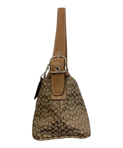 COACH（コーチ）COACH (コーチ) シグネチャーミニホーボーバッグ ベージュの古着・服飾アイテム