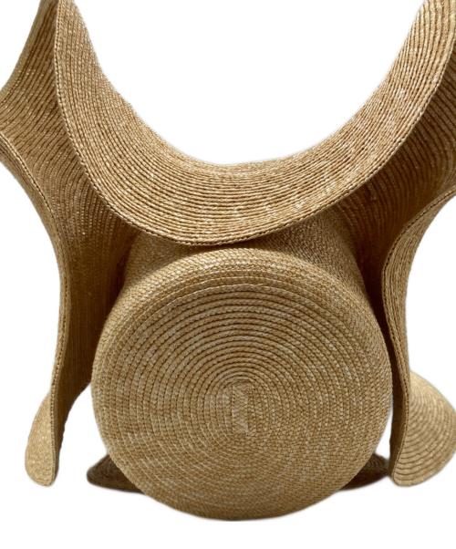LUDLOW（ラドロー）LUDLOW (ラドロー) FLARES STRAW BASKET /フレアストローバスケットバッグ ベージュの古着・服飾アイテム