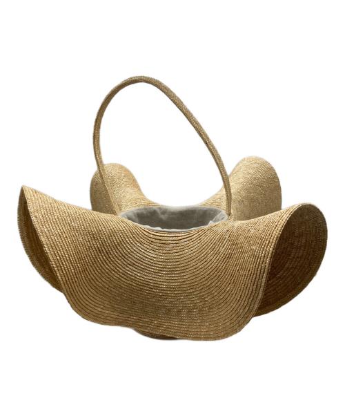 LUDLOW（ラドロー）LUDLOW (ラドロー) FLARES STRAW BASKET /フレアストローバスケットバッグ ベージュの古着・服飾アイテム