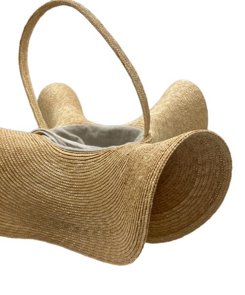 LUDLOW（ラドロー）LUDLOW (ラドロー) FLARES STRAW BASKET /フレアストローバスケットバッグ ベージュの古着・服飾アイテム