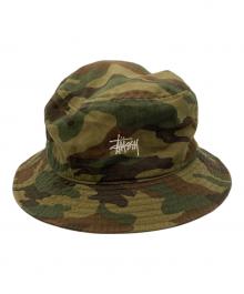 stussy（ステューシー）の古着「カモ柄バケットハット」｜オリーブ