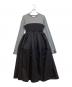 Bibiy.（ビビィ）の古着「CLEMENTINE DRESS / ドッキングワンピース」｜グレー×ブラック