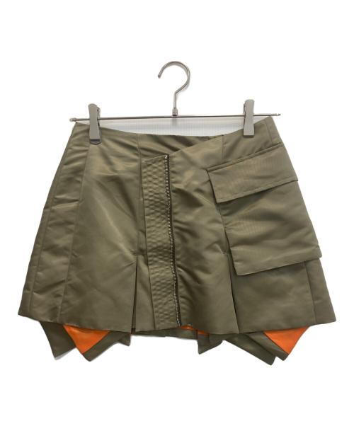 ESIÓ（エシオ）ESIÓ (エシオ) Nylon MA-1 skirt オリーブ サイズ:Mの古着・服飾アイテム