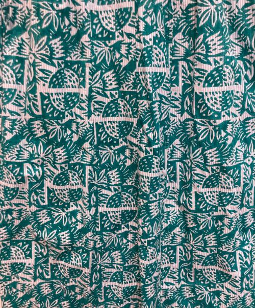 mala KALANCHOE（マーラ カランコエ）mala KALANCHOE (マーラ カランコエ) Poplin Stripe Block Print Short Sleeve Dress ブルー×ホワイト サイズ:記載なし。実寸参照の古着・服飾アイテム