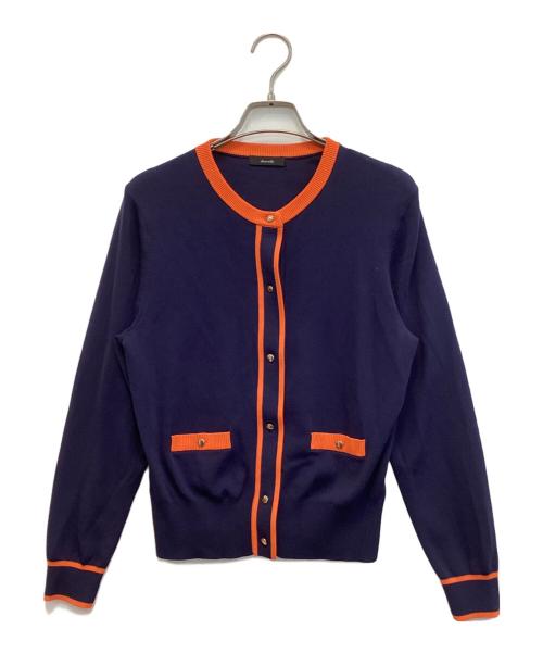 allureville（アルアバイル）allureville (アルアバイル) ハイショクポケットクルーカーディガン ネイビー サイズ:2の古着・服飾アイテム