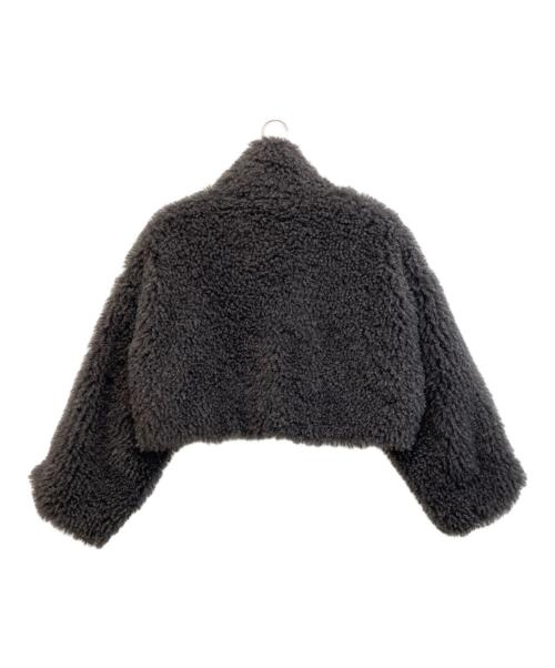 THINGS THAT MATTER（シングスザットマター）THINGS THAT MATTER (シングスザットマター) CRIMPED FUR CROPPED BLOUSON/ボアジャケット グレー サイズ:FREEの古着・服飾アイテム