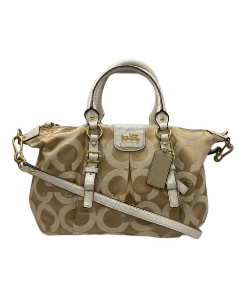 COACH（コーチ）COACH (コーチ) 2WAYシグネチャーバッグ ベージュの古着・服飾アイテム