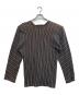 J.L - A.L/（ジェイラル）の古着「L/S ストライププリーツカットソー」｜ブラウン