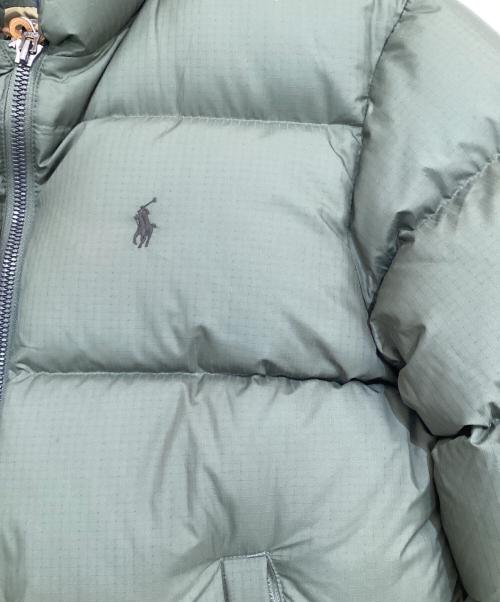 POLO RALPH LAUREN（ポロ・ラルフローレン）POLO RALPH LAUREN (ポロ・ラルフローレン) テクスチャードリップストップ ダウンジャケット オリーブ サイズ:Mの古着・服飾アイテム