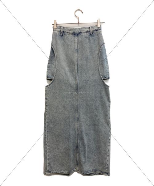 CLANE（クラネ）CLANE (クラネ) サークルカット レイヤード デニムスカート アイスブルーの古着・服飾アイテム