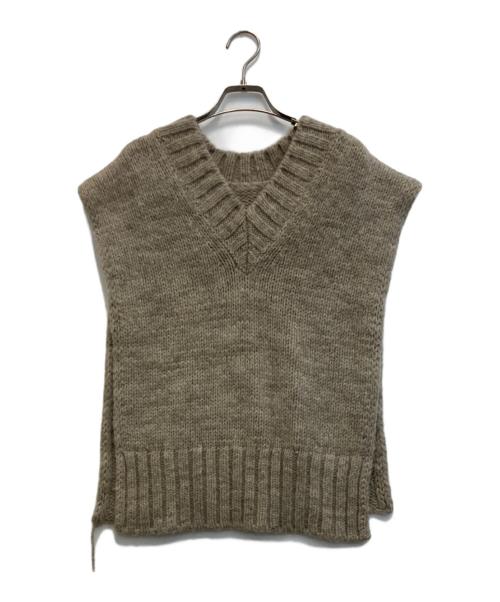 Maison Margiela（メゾンマルジェラ）Maison Margiela (メゾンマルジェラ) 24SS ボタニカルダイ ニット タバード ベスト ベージュ サイズ:Sの古着・服飾アイテム