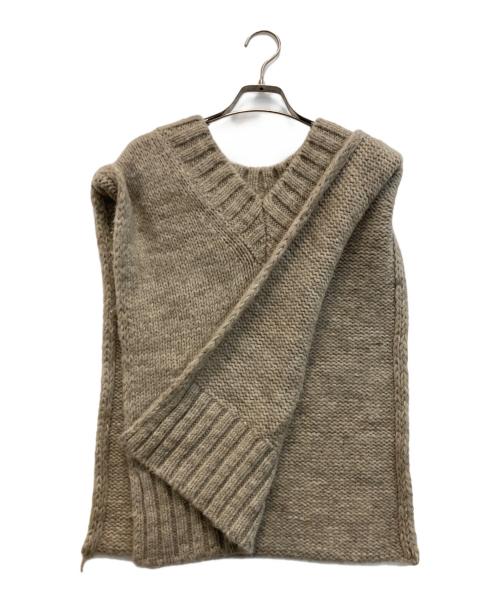 Maison Margiela（メゾンマルジェラ）Maison Margiela (メゾンマルジェラ) 24SS ボタニカルダイ ニット タバード ベスト ベージュ サイズ:Sの古着・服飾アイテム