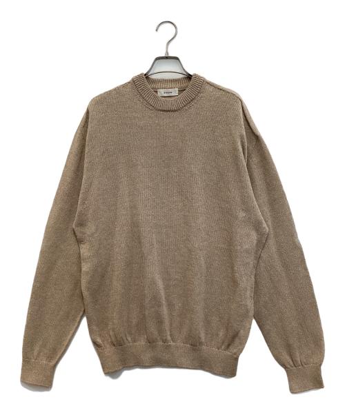alvana（アルヴァナ）alvana (アルヴァナ) WASHI CREWNECK /和紙クルーネックニット ベージュ サイズ:3の古着・服飾アイテム