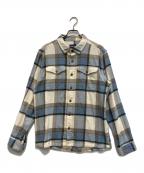 Patagoniaパタゴニア）の古着「Fjord Flannel Shirt/フィヨルドフランネルシャツ」｜アイボリー×ブルー