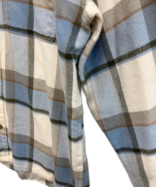 Patagonia（パタゴニア）Patagonia (パタゴニア) Fjord Flannel Shirt/フィヨルドフランネルシャツ アイボリー×ブルー サイズ:Mの古着・服飾アイテム