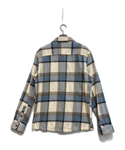 Patagonia（パタゴニア）Patagonia (パタゴニア) Fjord Flannel Shirt/フィヨルドフランネルシャツ アイボリー×ブルー サイズ:Mの古着・服飾アイテム