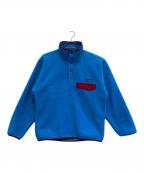 Patagoniaパタゴニア）の古着「シンチラスナップT/フリースジャケット」｜ターコイズブルー×エンジ