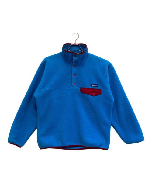 Patagonia（パタゴニア）Patagonia (パタゴニア) シンチラスナップT/フリースジャケット ターコイズブルー×エンジ サイズ:Sの古着・服飾アイテム