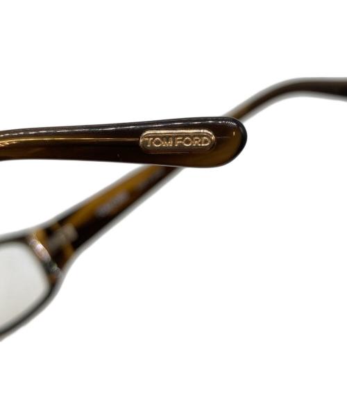 TOM FORD（トムフォード）TOM FORD (トムフォード) スクエアフレーム眼鏡 ブラウン サイズ:54□17-135の古着・服飾アイテム