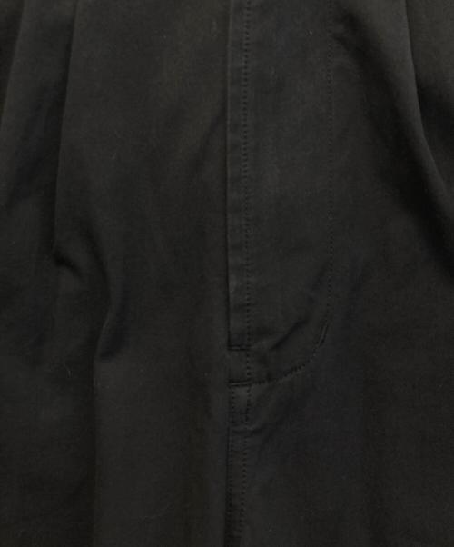 MHL（マーガレットハウエル）MHL (マーガレットハウエル) CRISP COTTON TWILL コットンワイドパンツ ブラックの古着・服飾アイテム