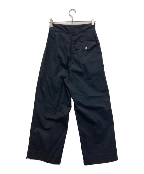 MHL（マーガレットハウエル）MHL (マーガレットハウエル) CRISP COTTON TWILL コットンワイドパンツ ブラックの古着・服飾アイテム