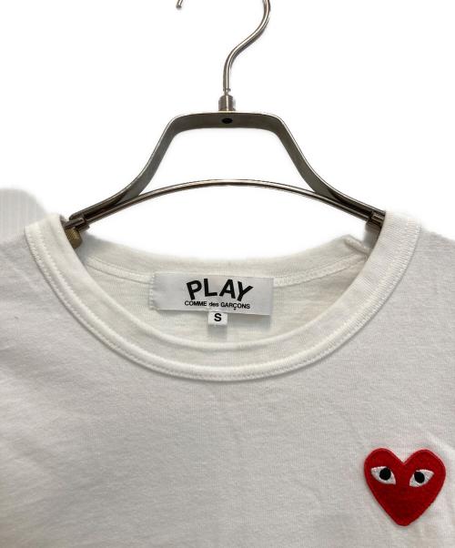PLAY COMME des GARCONS（プレイコムデギャルソン）PLAY COMME des GARCONS (プレイコムデギャルソン) ハートワッペンＴシャツ ホワイト サイズ:Sの古着・服飾アイテム