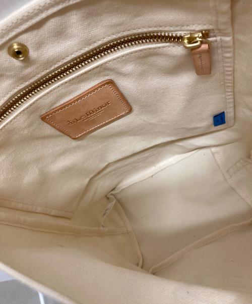 Le minor（ルミノア）Le minor (ルミノア) Spick and Span (スピック＆スパン) 別注キャンバス・レザーワンショルダートートバッグ アイボリーの古着・服飾アイテム