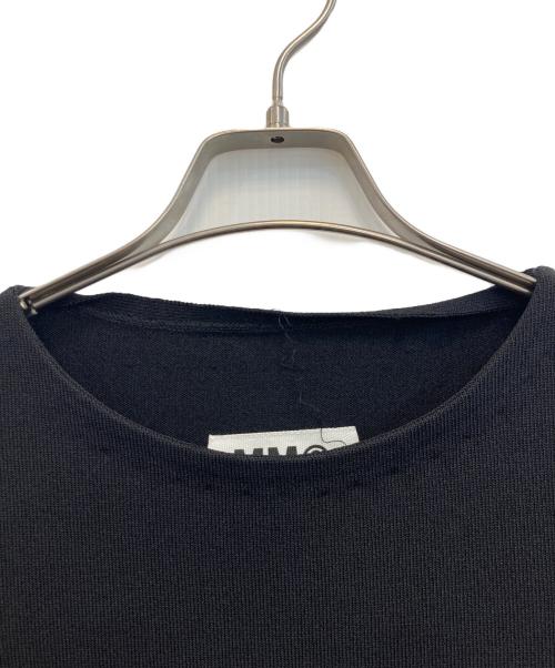 MM6 Maison Margiela（エムエムシックスメゾンマルジェラ）MM6 Maison Margiela (エムエムシックスメゾンマルジェラ) レーヨン・ナイロン フレアニットワンピース ブラック サイズ:Sの古着・服飾アイテム