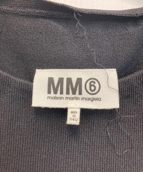 MM6 Maison Margiela（エムエムシックスメゾンマルジェラ）MM6 Maison Margiela (エムエムシックスメゾンマルジェラ) レーヨン・ナイロン フレアニットワンピース ブラック サイズ:Sの古着・服飾アイテム