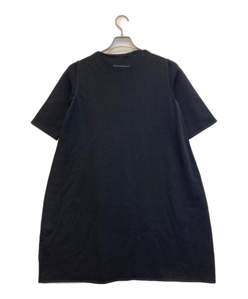 MM6 Maison Margiela（エムエムシックスメゾンマルジェラ）MM6 Maison Margiela (エムエムシックスメゾンマルジェラ) レーヨン・ナイロン フレアニットワンピース ブラック サイズ:Sの古着・服飾アイテム