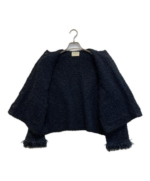 UNITED ARROWS TOKYO（ユナイテッドアローズトウキョウ）UNITED ARROWS TOKYO (ユナイテッドアローズトウキョウ) ファンシーツイードカーディガン ブラック サイズ:無しの古着・服飾アイテム