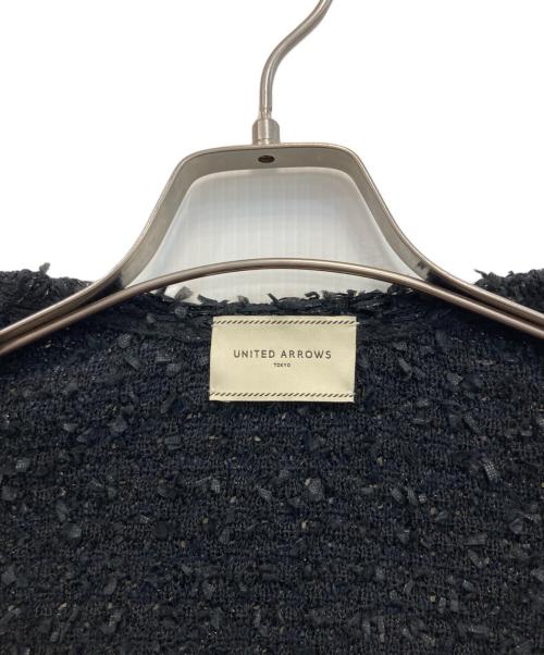 UNITED ARROWS TOKYO（ユナイテッドアローズトウキョウ）UNITED ARROWS TOKYO (ユナイテッドアローズトウキョウ) ファンシーツイードカーディガン ブラック サイズ:無しの古着・服飾アイテム