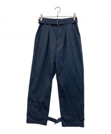 MACKINTOSH PHILOSOPHY（マッキントッシュ フィロソフィー）の古着「ウールギャバジンタックワイドスラックス」｜ネイビー