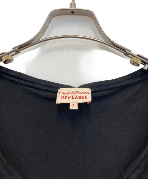Vivienne Westwood RED LABEL（ヴィヴィアンウエストウッドレッドレーベル）Vivienne Westwood RED LABEL (ヴィヴィアンウエストウッドレッドレーベル) オーブ・リボンロゴカットソー ブラック サイズ:2の古着・服飾アイテム