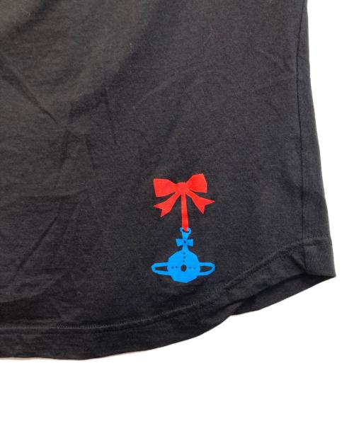 Vivienne Westwood RED LABEL（ヴィヴィアンウエストウッドレッドレーベル）Vivienne Westwood RED LABEL (ヴィヴィアンウエストウッドレッドレーベル) オーブ・リボンロゴカットソー ブラック サイズ:2の古着・服飾アイテム