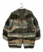 Mame Kurogouchiマメクロゴウチ）の古着「Mountainscape Gradation Knitted Coat」｜グリーン