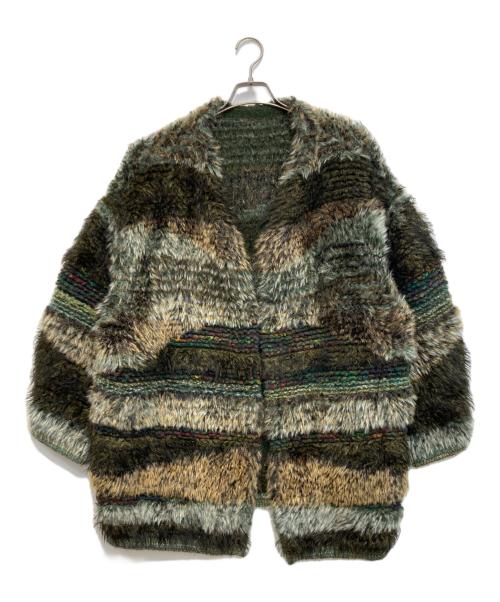 Mame Kurogouchi（マメクロゴウチ）mame kurogouchi (マメクロゴウチ) Mountainscape Gradation Knitted Coat グリーン サイズ:2の古着・服飾アイテム