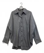 HARUNOBUMURATAハルノブ ムラタ）の古着「25AW MARIALUISA WOOL GATHERED SHIRT WITH BUCKLE」｜グレー