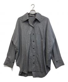 HARUNOBUMURATA（ハルノブ ムラタ）の古着「25AW MARIALUISA WOOL GATHERED SHIRT WITH BUCKLE」｜グレー