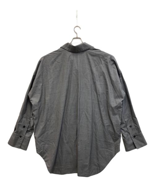 HARUNOBUMURATA（ハルノブ ムラタ）HARUNOBUMURATA (ハルノブ ムラタ) 25AW MARIALUISA WOOL GATHERED SHIRT WITH BUCKLE グレー サイズ:38の古着・服飾アイテム