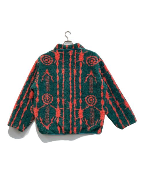 SUPREME（シュプリーム）Supreme (シュプリーム) South2 West8 (サウスツー ウエストエイト) Fleece Jacket /フリースジャケット グリーン×ピンク サイズ:Lの古着・服飾アイテム