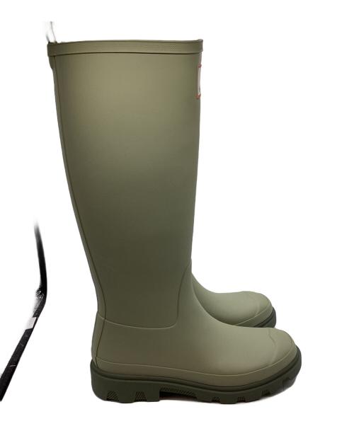 HUNTER（ハンター）HUNTER (ハンター) MAISON KITSUNE (メゾンキツネ) DOWNPOUR TALL BOOTS ダウンポア トールブーツ /レインブーツ グリーン サイズ:UK4の古着・服飾アイテム
