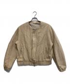SEEALLシーオール）の古着「23SS ノーカラーブルゾン」｜ベージュ