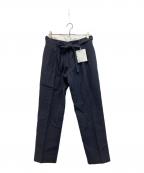 VISVIMビズビム）の古着「HAKAMA PANTS STRP W.YARN/袴パンツ」｜ネイビー