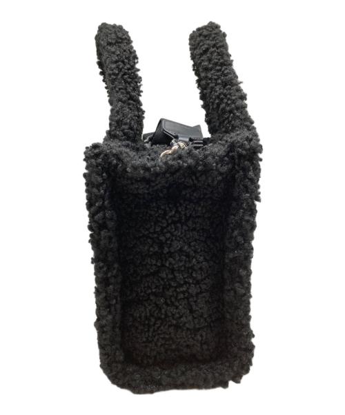MARC JACOBS（マークジェイコブス）MARC JACOBS (マークジェイコブス) THE TEDDY MINI TOTE /ボア2WAYハンドバッグ ブラックの古着・服飾アイテム