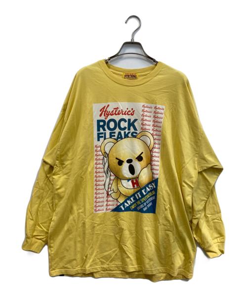 Hysteric Glamour（ヒステリックグラマー）Hysteric Glamour (ヒステリックグラマー) 22AW/ベアプリントカットソー イエロー サイズ:FREEの古着・服飾アイテム