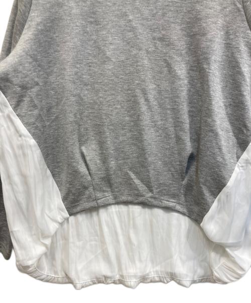 BEARDSLEY（ビアズリー）BEARDSLEY (ビアズリー) 割繊コンビプルオーバー スウェット グレー×ホワイト サイズ:FREEの古着・服飾アイテム
