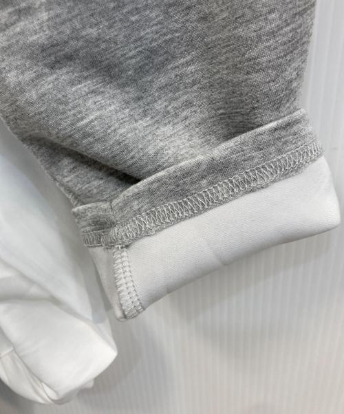 BEARDSLEY（ビアズリー）BEARDSLEY (ビアズリー) 割繊コンビプルオーバー スウェット グレー×ホワイト サイズ:FREEの古着・服飾アイテム
